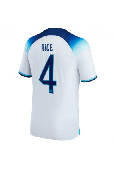 Englanti Declan Rice #4 Jalkapallovaatteet Kotipaita MM-kisat 2022 Lyhythihainen